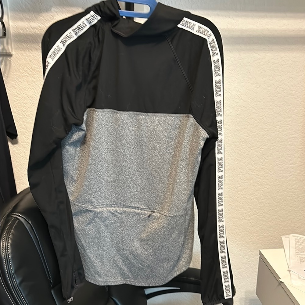 PINK Black and Gray Long Sleeve pullover - Picture 4 of 6